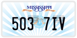 5037IV  license plate in MS