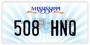 508HNQ  license plate in MS