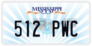 512PWC  license plate in MS