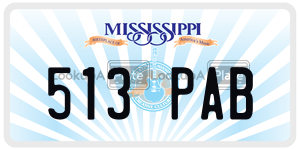513PAB  license plate in MS