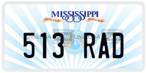 513RAD  license plate in MS