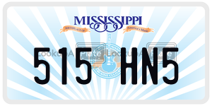 515HN5  license plate in MS