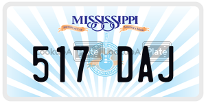 517DAJ  license plate in MS
