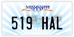 519HAL  license plate in MS