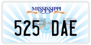 525DAE  license plate in MS