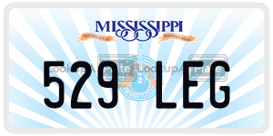 529LEG license plate in Mississippi