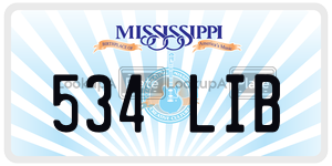 534LIB  license plate in MS