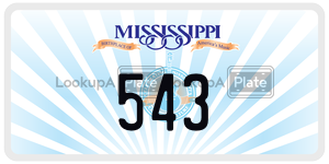 543  license plate in MS