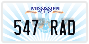 547RAD  license plate in MS