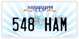 548HAM  license plate in MS