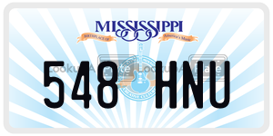 548HNU  license plate in MS