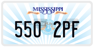 5502PF  license plate in MS