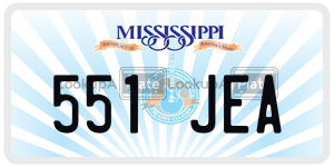 551JEA  license plate in MS