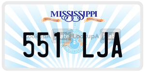 551LJA license plate in Mississippi
