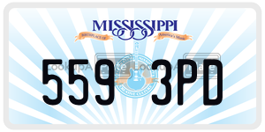 5593PD  license plate in MS