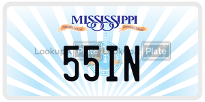 55IN  license plate in MS