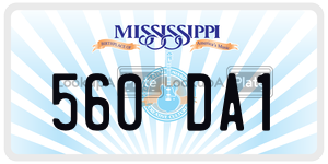 560DA1  license plate in MS