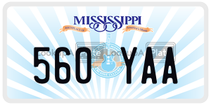 560YAA  license plate in MS