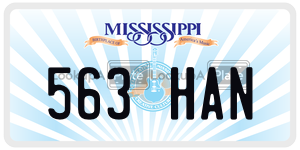 563HAN  license plate in MS