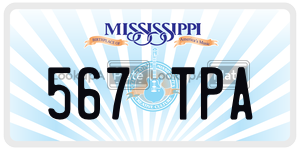 567TPA  license plate in MS