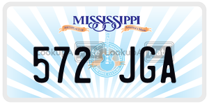 572JGA  license plate in MS