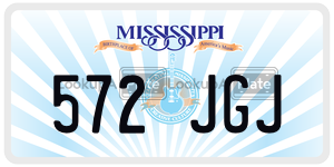 572JGJ  license plate in MS