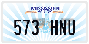 573HNU  license plate in MS