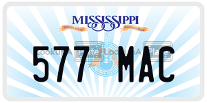 577MAC  license plate in MS