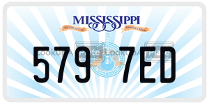 5797ED  license plate in MS