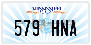 579HNA  license plate in MS