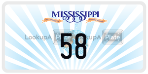 58  license plate in MS