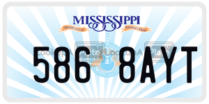 5868AYT  license plate in MS