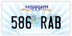 586RAB  license plate in MS