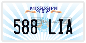 588LIA  license plate in MS