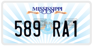 589RA1  license plate in MS