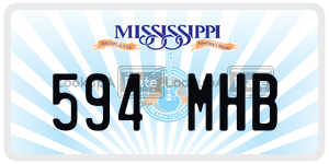 594MHB  license plate in MS