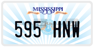 595HNW  license plate in MS