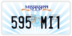 595MI1  license plate in MS