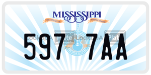 5977AA  license plate in MS