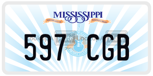 597CGB  license plate in MS