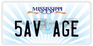 5AVAGE  license plate in MS
