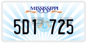 5D1725  license plate in MS