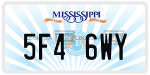 5F46WY  license plate in MS