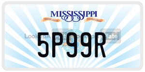 5P99R  license plate in MS