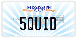 5QUID  license plate in MS