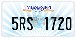 5RS1720 license plate in Mississippi
