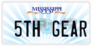 5THGEAR  license plate in MS