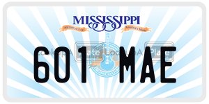 601MAE  license plate in MS