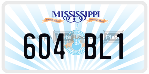 604BL1  license plate in MS