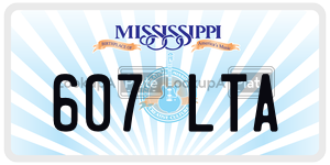 607LTA  license plate in MS
